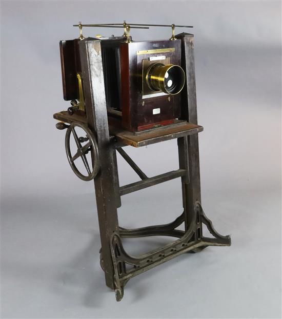 A Kodak Studio Camera No.3, 8in. x 6in., with Kodak Sliding Carriage Stand, W.31in. L.30in. H.49in.